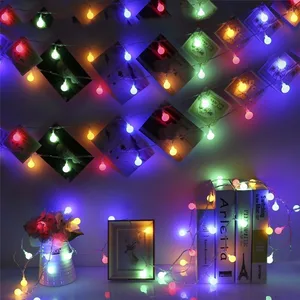 50 м светодиодный шар, гирлянда, сказочный Рождественский светильник s, уличный Водонепроницаемый Свадебный светильник, настенный светильник, Декор, праздничные, вечерние, садовые батареи