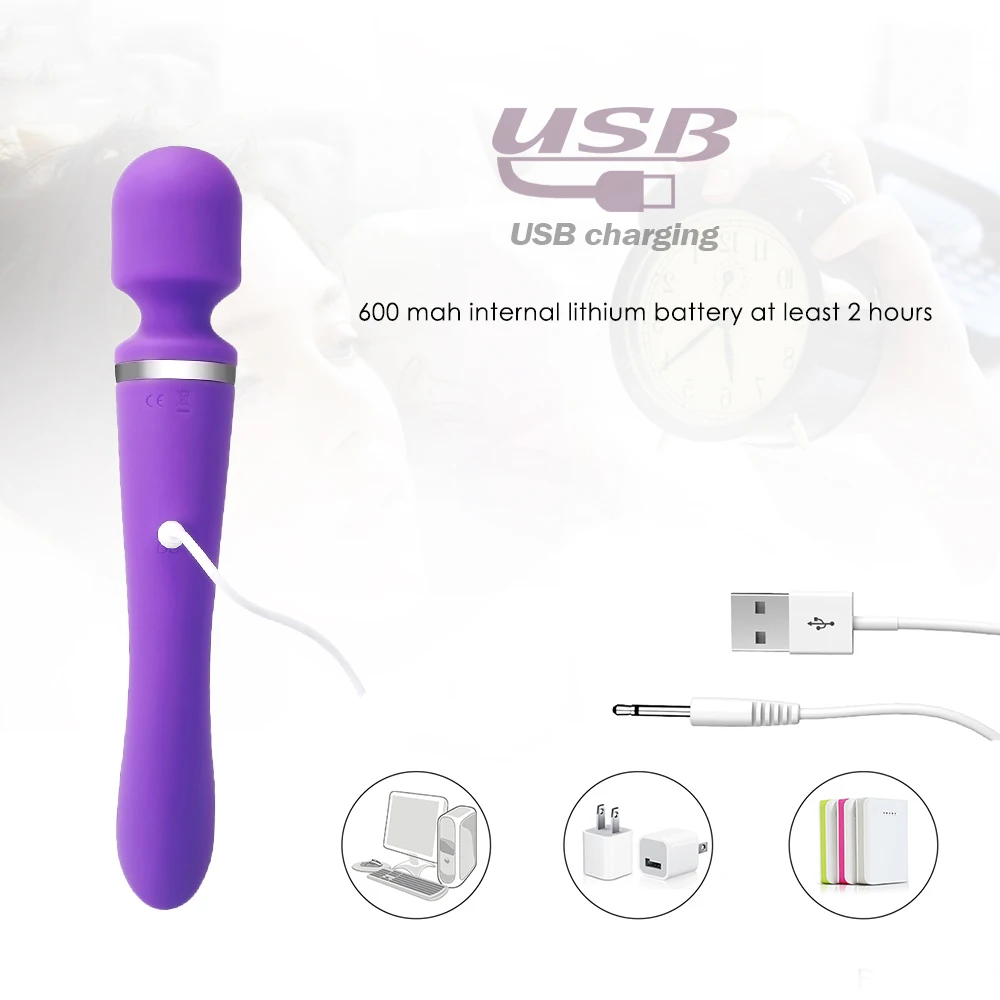 Супер мощный мультискоростной USB заряженный G Spot AV палочка Стимулятор клитора