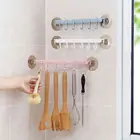 Самоклеящаяся стеллаж для хранения с 6 крючками, настенный крючок, настенная стойка, органайзер для пальто и полотенец, для кухни и ванной комнаты