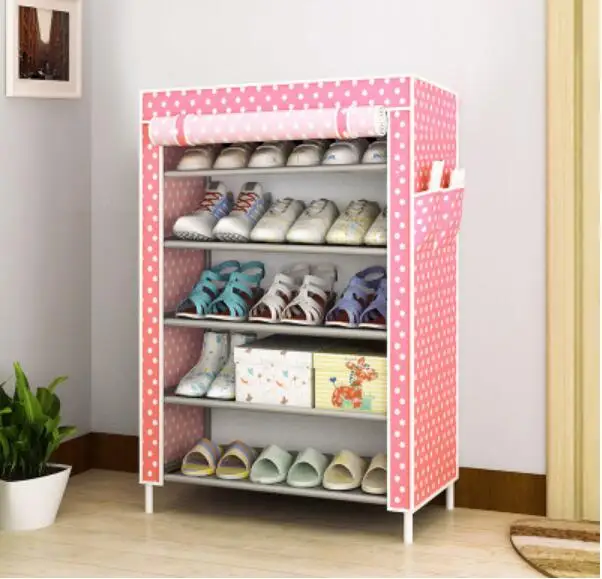 Пятислойная рамка для обуви из нетканого материала 94*60*30 см|shoe rack|rack shoes4 layers shoe racks