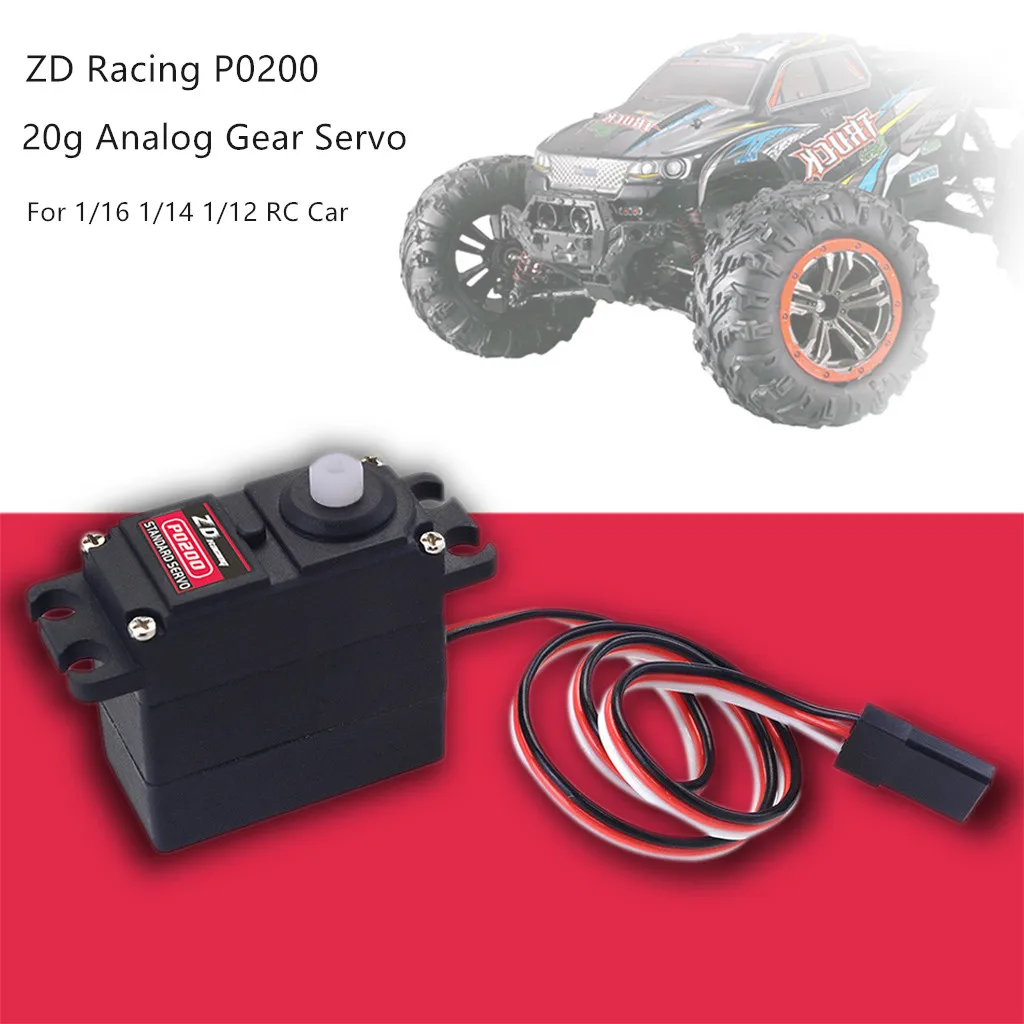 ZD Racing P0200 20g Аналоговый сервопривод 3 кг Крутящий момент для 1/16 1/14 1/12