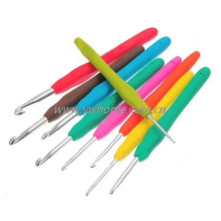 Набор из 9 мягких алюминиевых крючков с резиновой ручкой набор шаблонов для