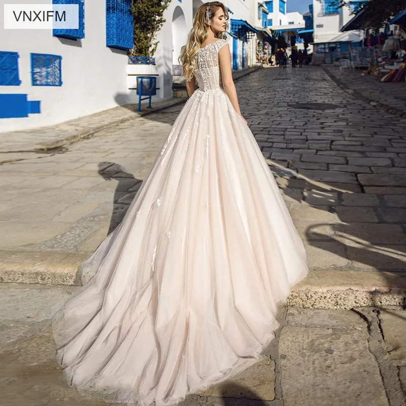 VNXIFM 2019 Vestido De Noiva аппликации Принцесса свадебное платье Сексуальная Открытая