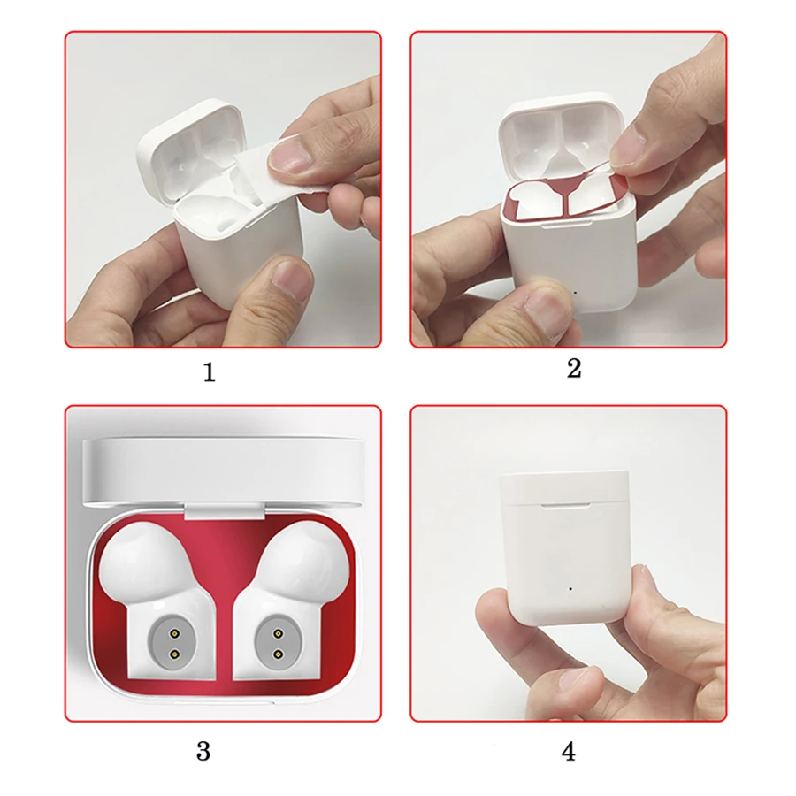 Металлический защитный чехол наклейка для Xiaomi Airdots Pro Air TWS наушников