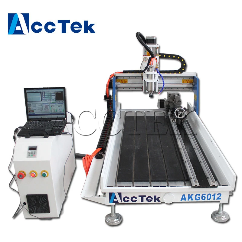 Chinese Jinan AccTek 6090 6012 mini cnc router engraving machine for copper aluminum wood plastics stone | Инструменты