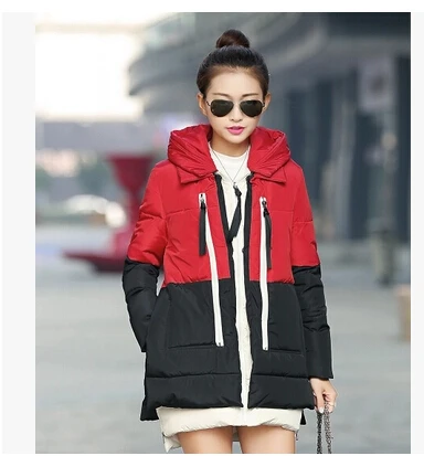 Winter women's 2014 plus size thickening with a hood down coat medium-long clothes outerwear | Женская одежда