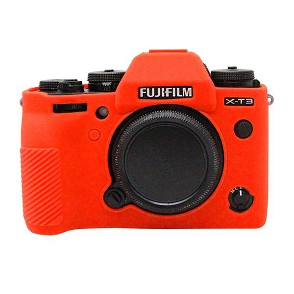 Red PULUZ мягкий силиконовый защитный чехол для FUJIFILM XT3 резиновый защитный чехол для камеры - Цвет: Red