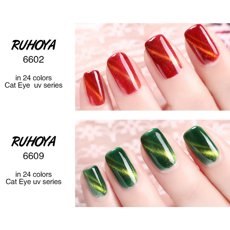 Ruhoya лаковый гель для штамповки грунтовка магнит Гибридный лак долговечный УФ LED