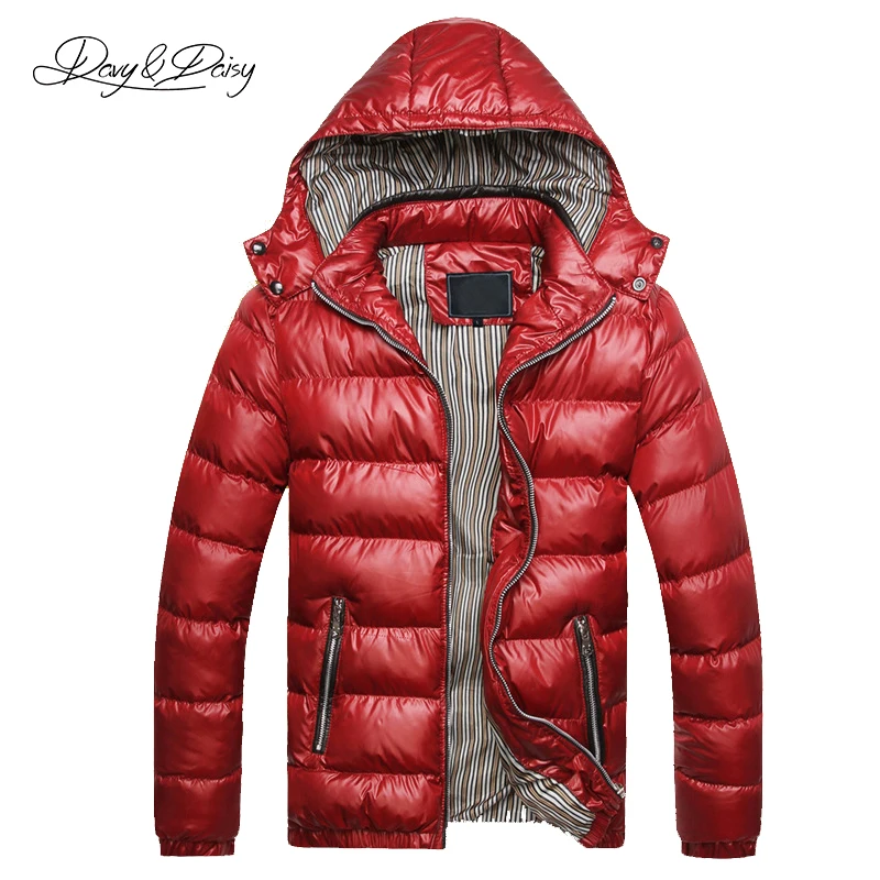 DAVYDAISY мужская куртка-парка зимняя куртка для мужчин Slim Fit на хлопковой подкладке с