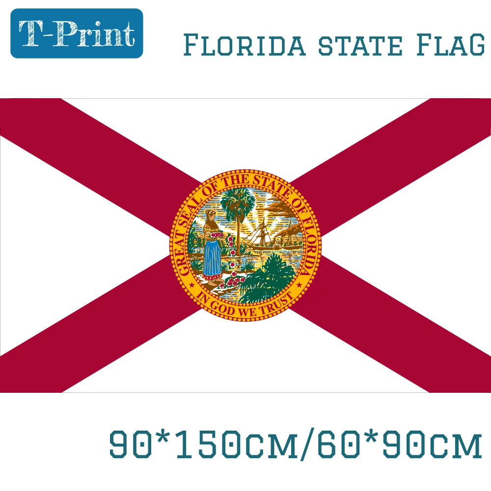 

Флаг Штата Флориды 3x5 футов, баннер Америки 150x90 см, 60x90 см, американский флаг с латунными Люверсами
