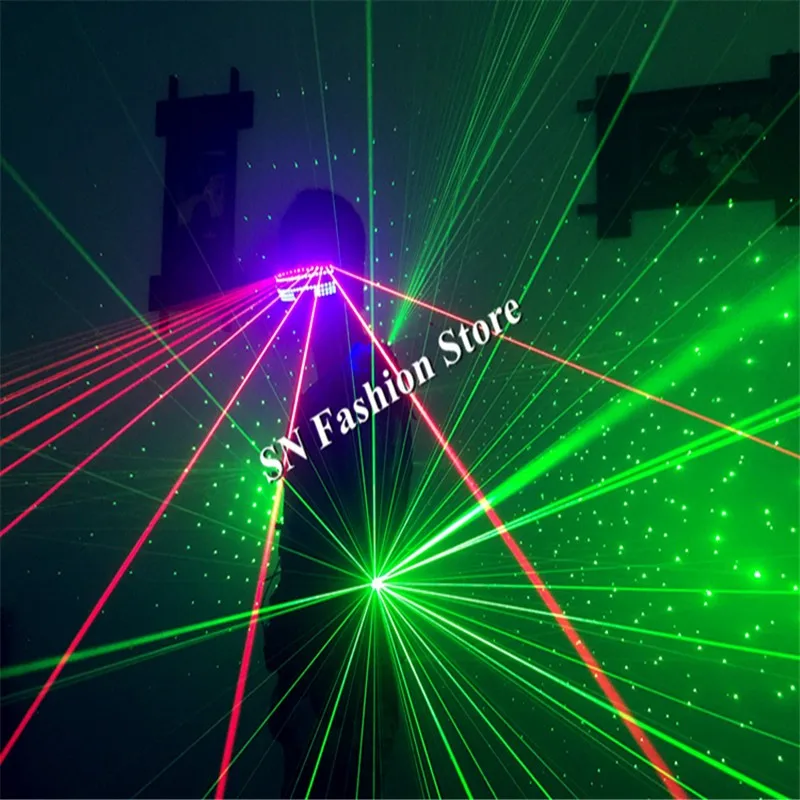 T826-1 лазерные костюмы, зеленый светильник, dj dance Laser, Мужская одежда, бесцветные лазерные перчатки, светодиодная маска для бальных танцев, светодиодные костюмы, одежда