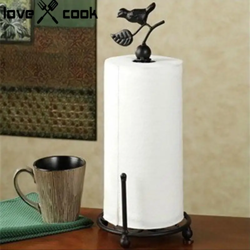 Metal Kitchen Tissue Holder Seat Type Roll Paper Towel Rack Household Stand Tools | Дом и сад