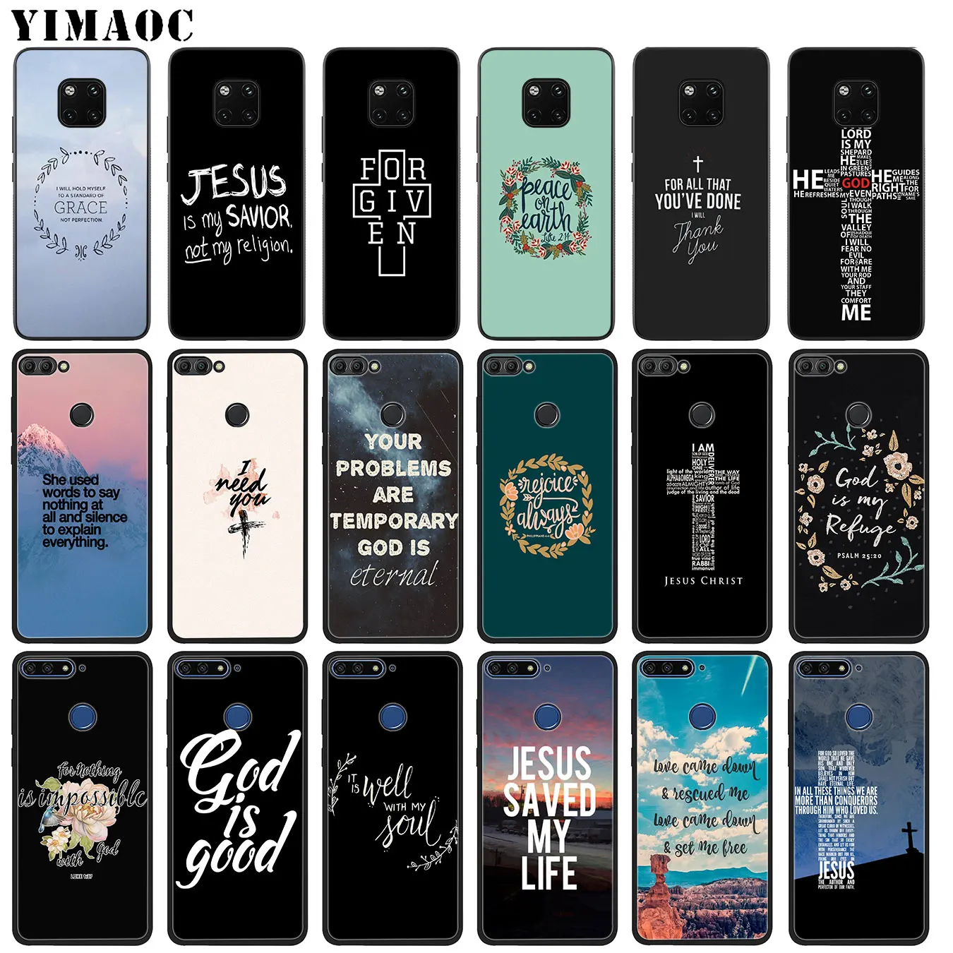 Мягкий силиконовый чехол YIMAOC Hope with God для телефона Huawei Mate 30 20 10 Pro Lite Nova 5I 5t 5 3i 3