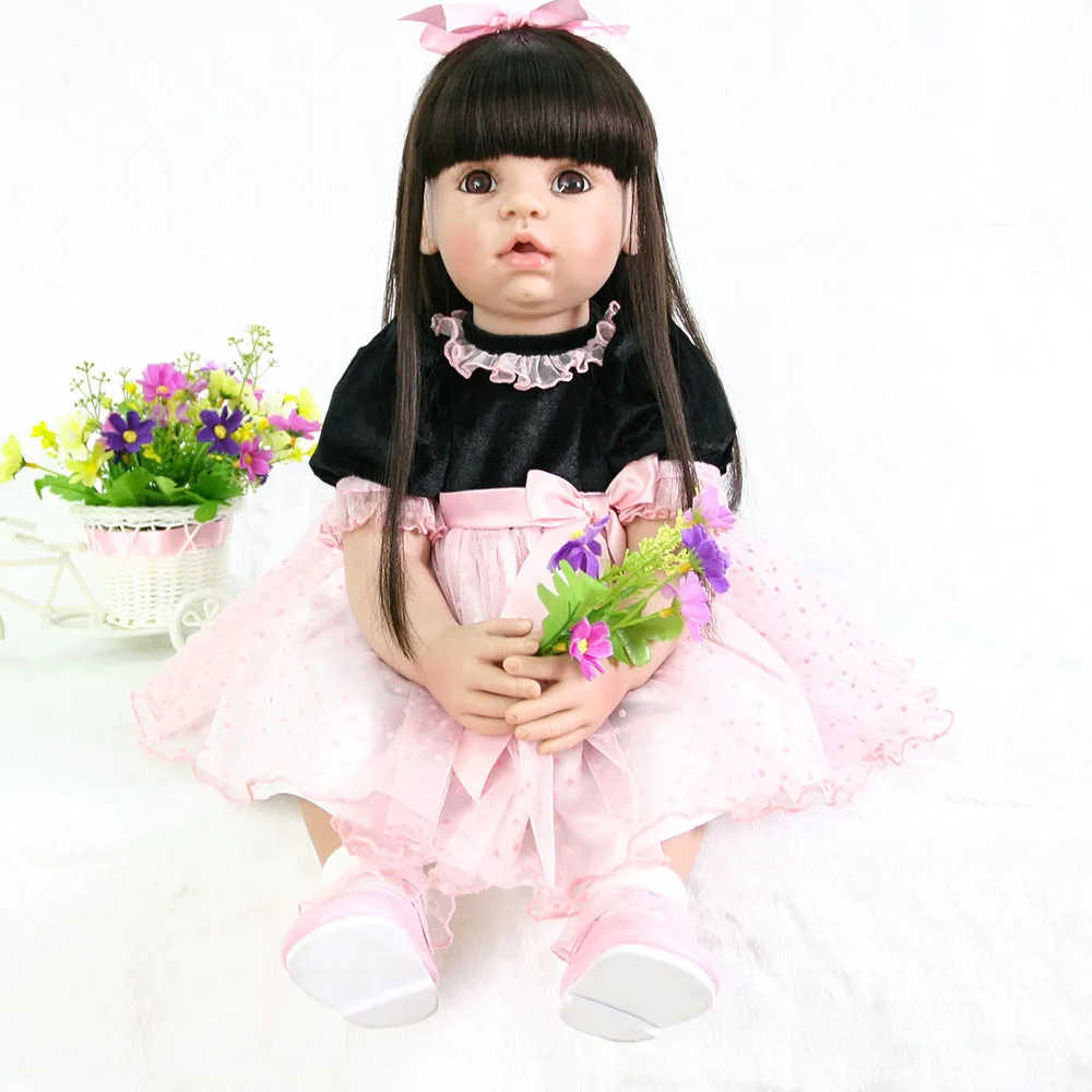 New 60cm Silicone Reborn Babies Lifelike Toddler Angel Baby Bonecas Girl Doll Bebe Brinquedos Toys For Kids Gift | Игрушки и хобби