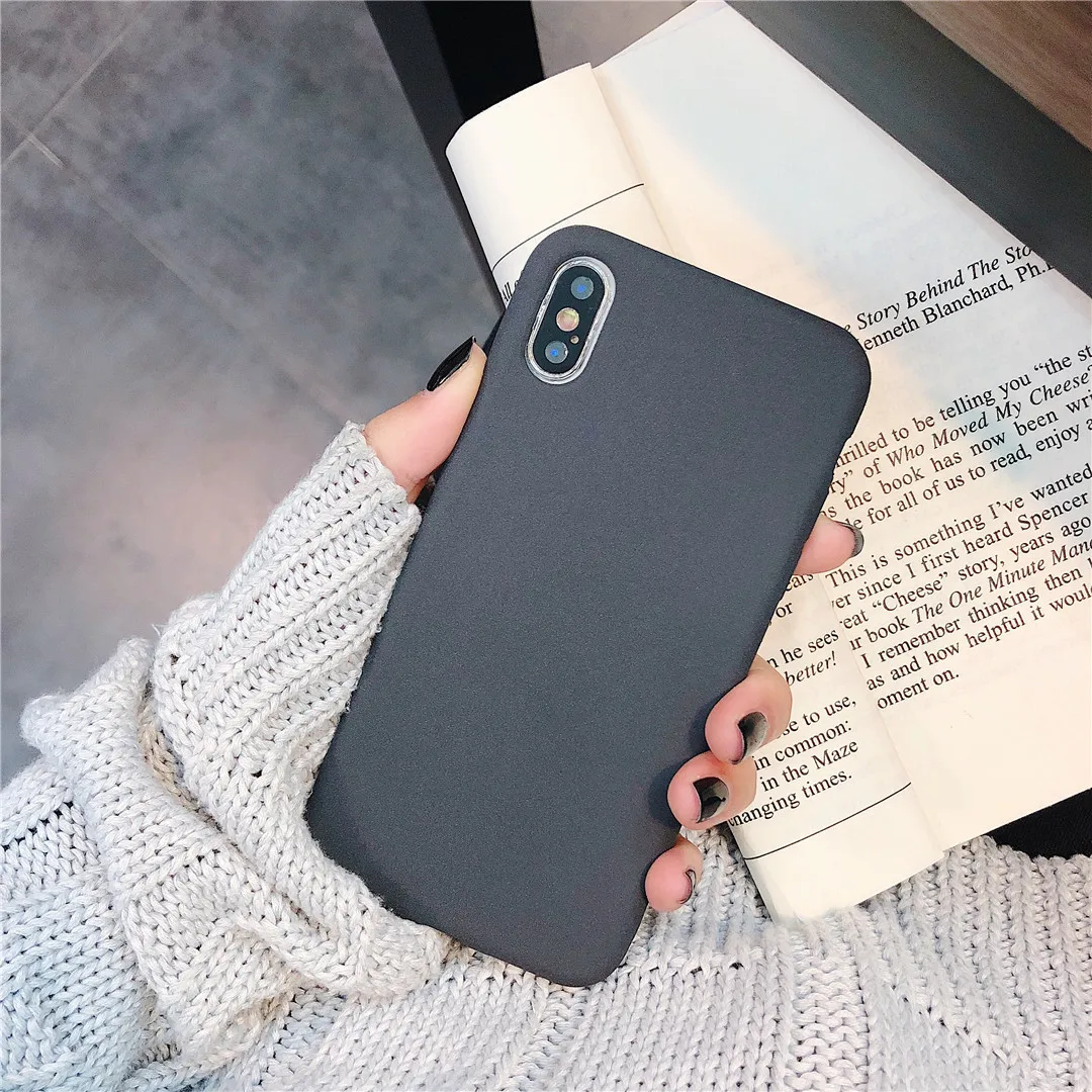 Mobile Case Ultra-Thin Sandstone Back Cover Soft Scrub For iPhone 6 6S 7 8 X-XR XS Max Plus phone case |