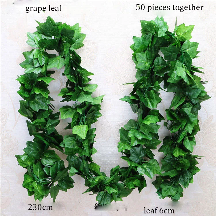 5 pieces Encryption Artificial Fake Creeper Leaves Grape Vines Hanging Plant Large Garland For Decor Indoor | Дом и сад