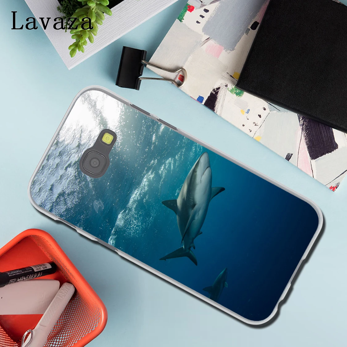 Lavaza морской рыбы в виде пасти акулы чехол для телефона Samsung Galaxy Note 10 8 9 A9 A8 A7 A6 плюс