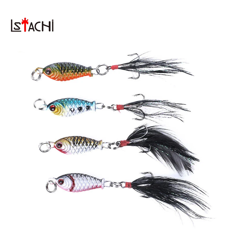 LSTACHi Minnow Рыбная приманка вобблер с пером искусственные приманки para pesca 2 5 см 4 г