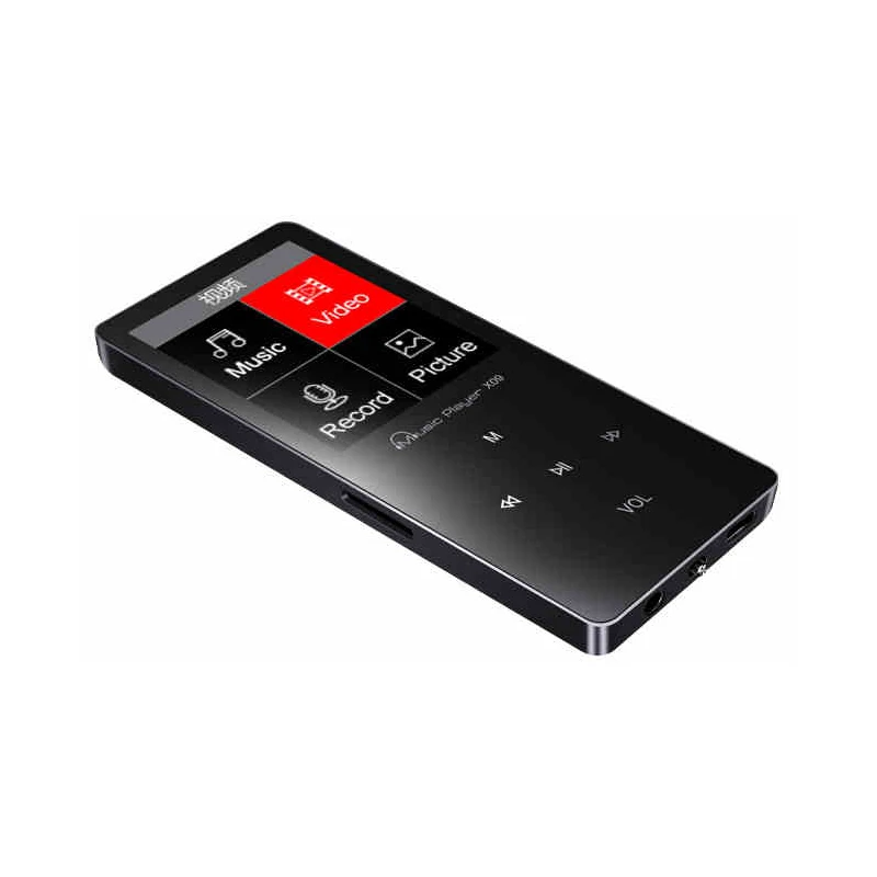 Aluminum Alloy Touch screen Mini MP3 Player with Built-in Speaker HIFI mp-3 player radio mp 3 IQQ x09 4 8gb | Электроника