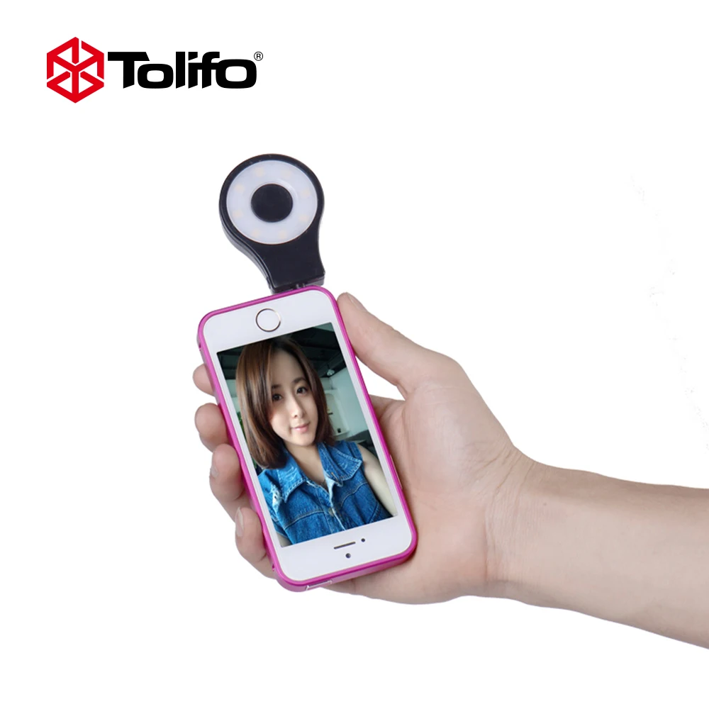 Светодиодный кольцевой светильник Tolifo HF0801 8 светодиодов 4 режима перезаряжаемый