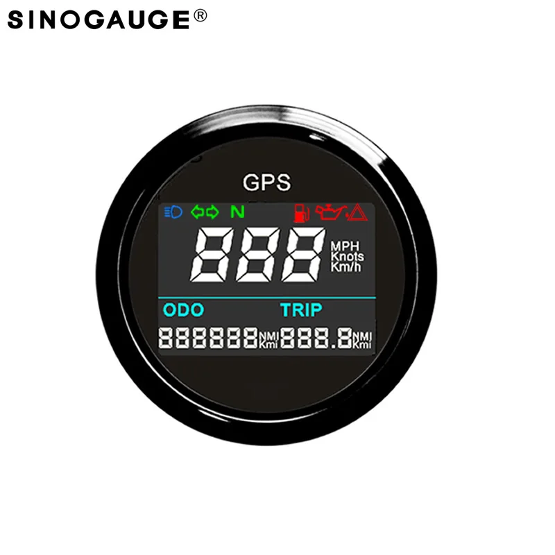 Внешний GPS Спидометр для мотоциклов грузовиков 2 дюйма автобусов лодок поездок