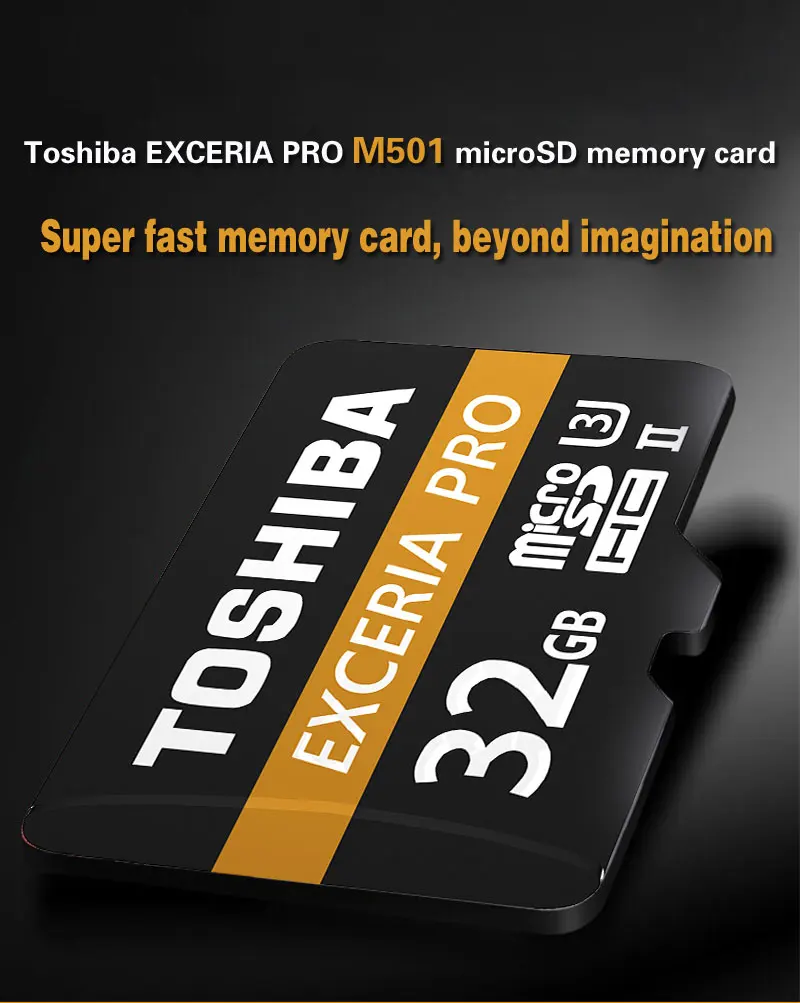 TOSHIBA M501 EXCERIA PRO U3 карта памяти TF 32 Гб SDHC 64 Гб SDXC UHS-II класс 10 U3 4K HD Скорость чтения до 270 МБ/с./с tf карта