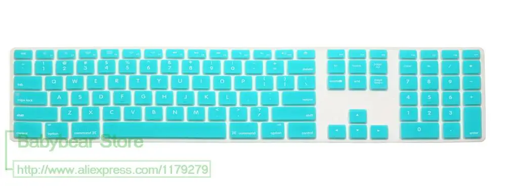 whiteblue Клавиатура крышка для Apple iMac G6 21,5 27 дюймов настольные клавиатуры защитная крышка клавиатуры протектор - Цвет: whiteblue