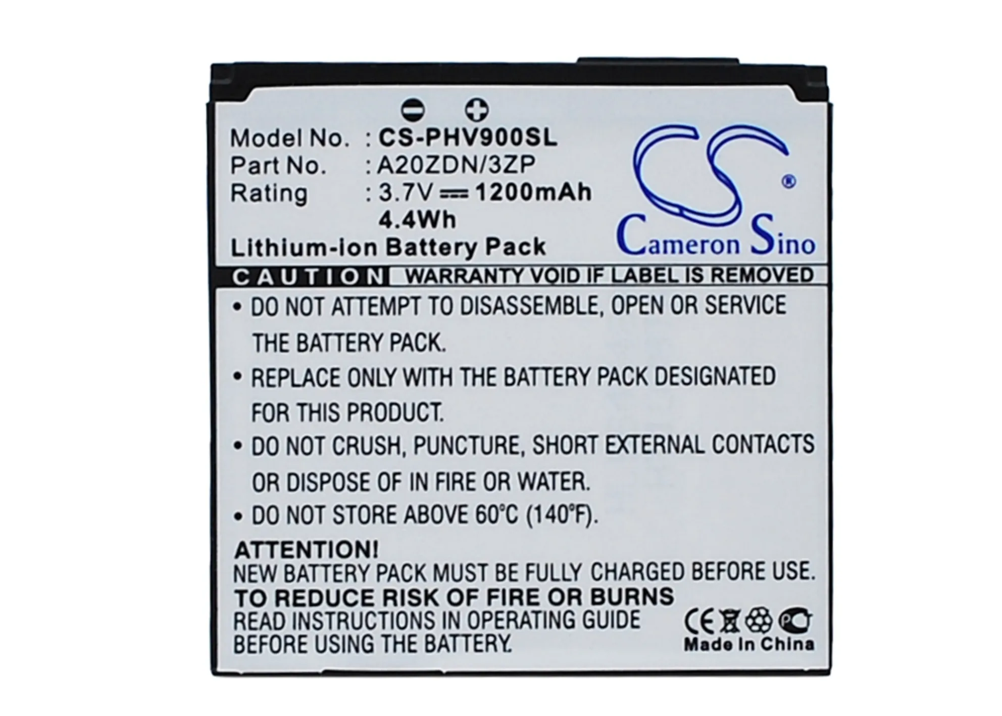 Высококачественный аккумулятор Cameron Sino 1200 мАч A20ZDN/3ZP для Philips Xenium V900|1200mah battery|cameron