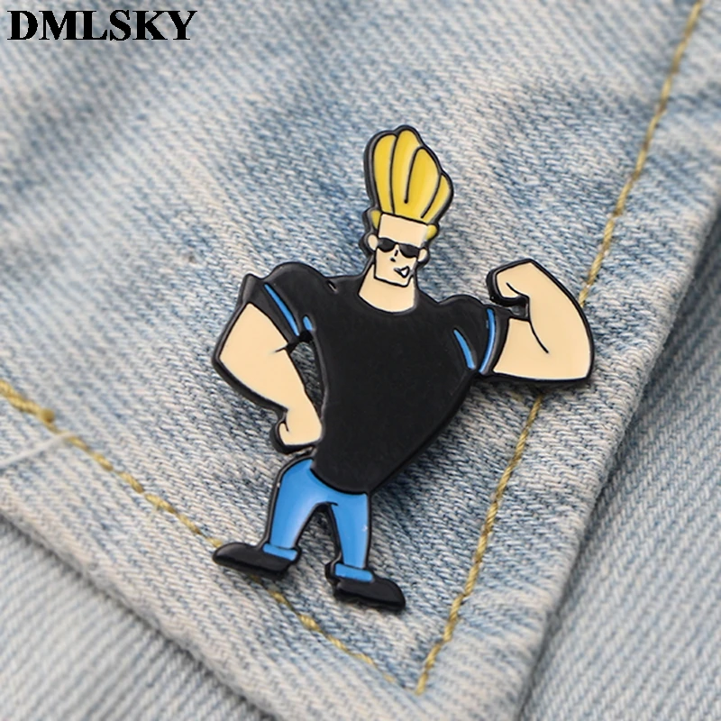 

DMLSKY 20pcs/lot brave boy Clothes Brooch Metal Enamel Pin Women and Men Fashion Brooches Shirt Collar Pins Badge M3583