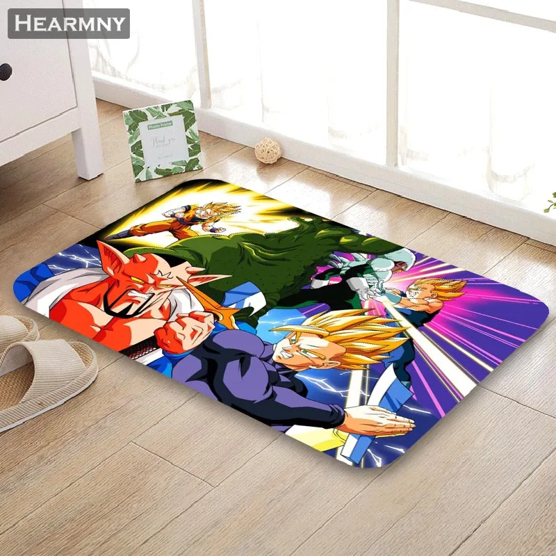 Настраиваемый Коврик для двери Dragon Ball Z пол/ванна/кухня/пляж фланелевый губчатая ткань 3D печатные мохнатые украшения для спальни - Цвет: 2