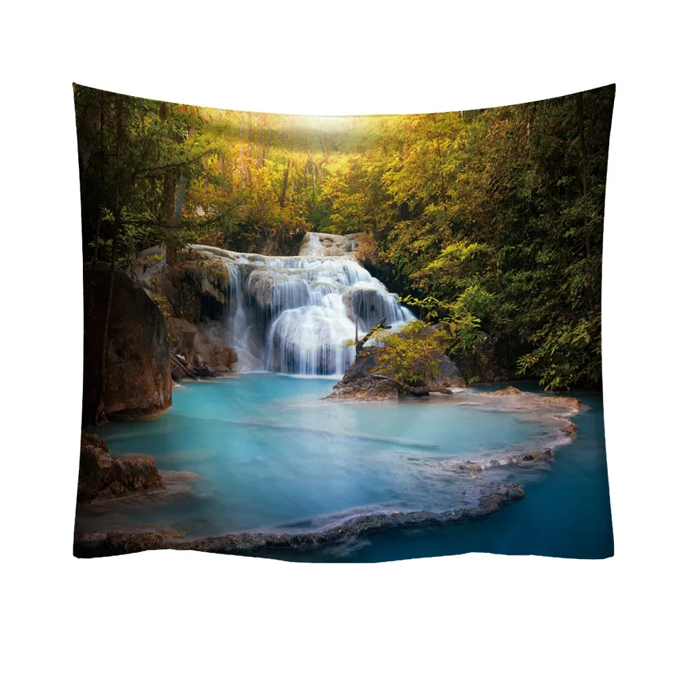 Nature Landscape Tapestry Wall Hanging Tapestries Hippie Bedspread Throw Decor | Дом и сад