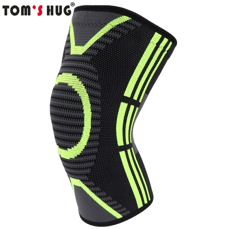 Спортивный наколенник Tom's Hug 1 пара фиксатор колена с зеленым узором защитный