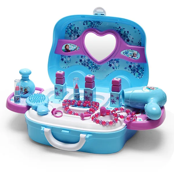 Frozen Makeup Case Disney медицинский Кухня косметический на открытом воздухе игрушки, для чемодана «Холодное сердце» ролевые игры для мальчиков и девочек; подарки на день рождения игрушки для детей Чемодан коробка - Цвет: Frozen Makeup Case