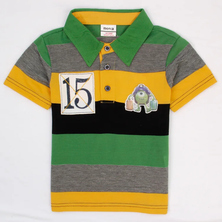 CKaiqibaby brand 2015 fashion / boys clothes kids roupa infantil /children t shirt green blue grey black striped shirt|t-shirt sport|clothes