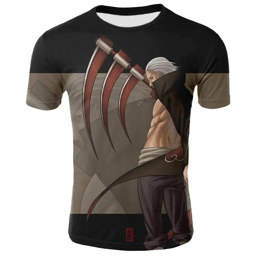 Casual Hip Hop Anime Naruto Boy/Girl Short Sleeve Funny Summer Top T-Shirt s-4xl | Мужская одежда