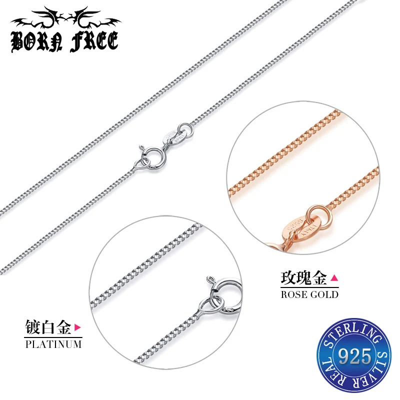 925 sterling silver statement chain necklace women choker kolye jewelry collares joyas de plata collar mujer colar masculino |