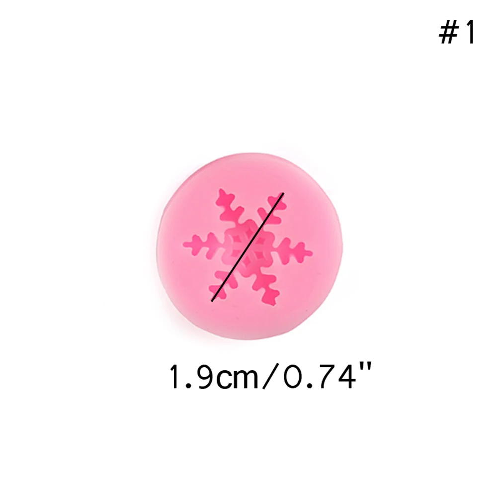1 1/3PCS New Kitchen Xmas Snowflake Silicone Mold Fondant Cake Baking Candy Clay Chocolate Mould Cake Decorating Tools - Цвет: 1