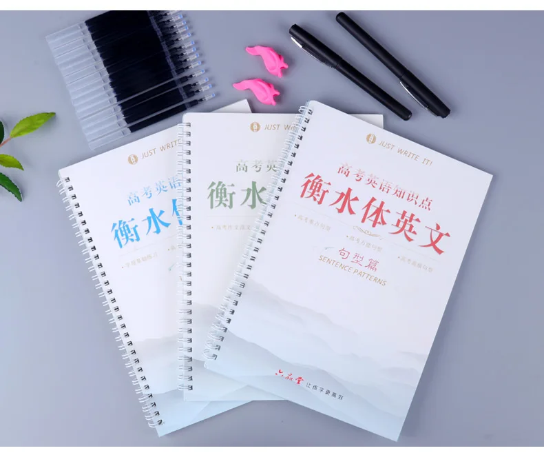 Liu Pin Tang, 3 шт., блокнот Hengshui для Английской Каллиграфии, для взрослых и детей, упражнения для каллиграфии, практическая книга libros