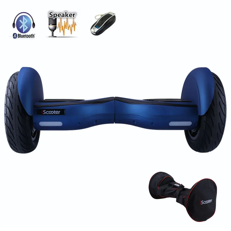 Blue n bag IScooter Ховерборд 10 дюймов bluetooth двухколесный умный самобалансирующийся скутер электрический скейтборд с динамиком giroskuter UL2722 - Цвет: Blue n bag