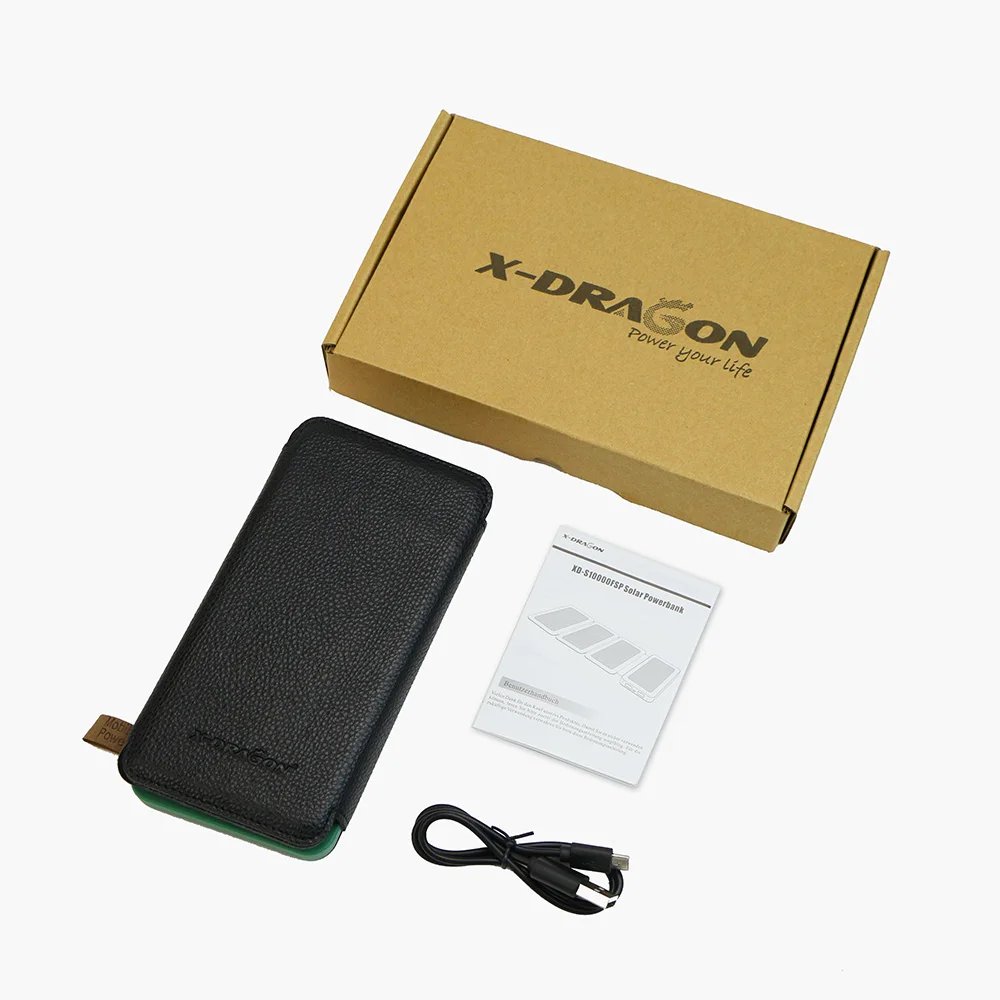 X-DRAGON Портативный Солнечный Зарядное устройство 10000 mAh Мощность банк внешний
