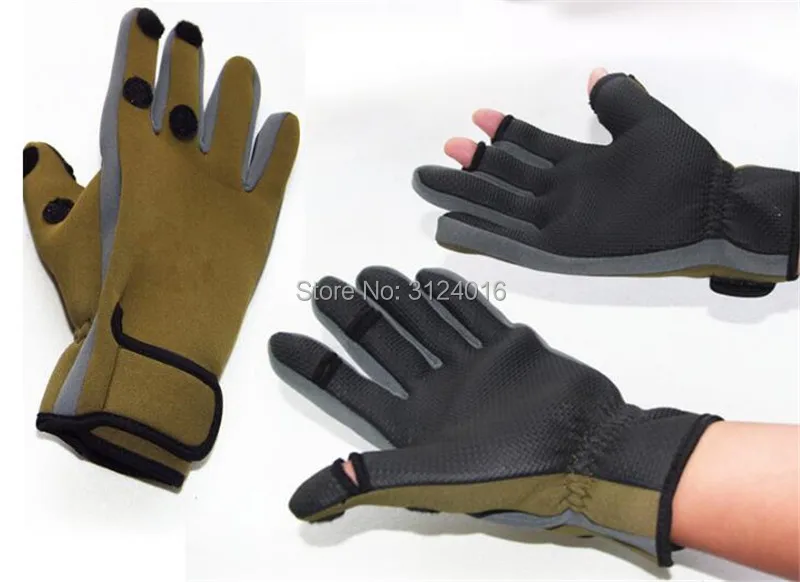 1pair X Outdoor riding glove 3 fingers turn over antiwear Fishing Gloves anti-skid anti-cold waterproof tool | Автомобили и