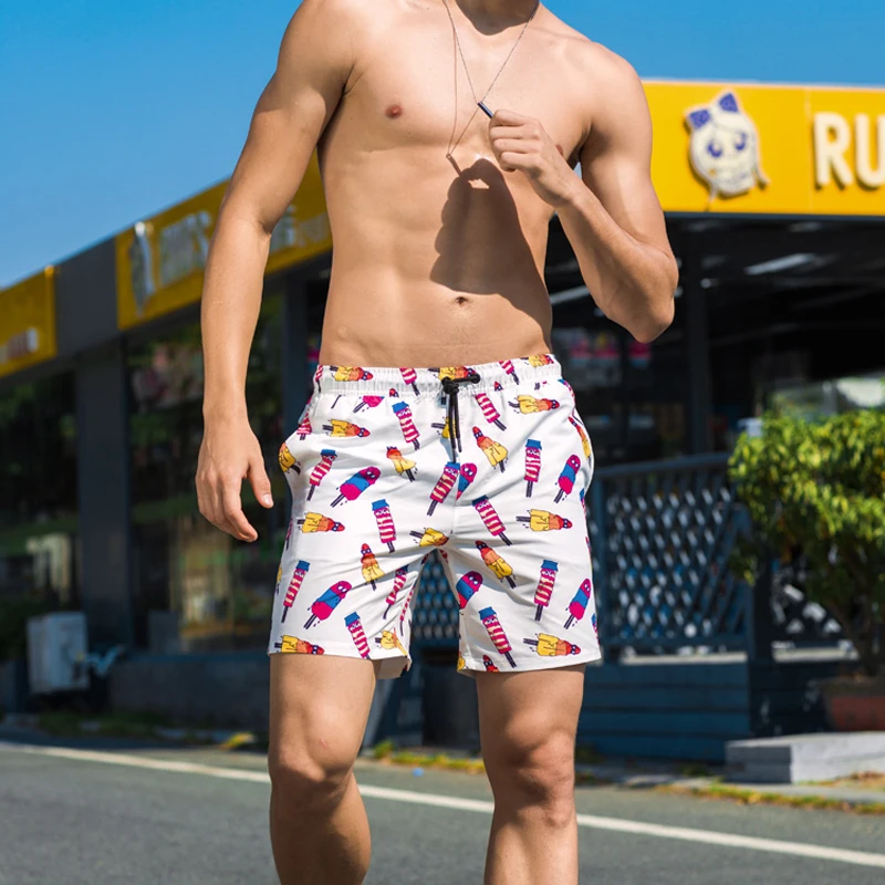 

LD840 трендовые Мультяшные Лолиты с принтом для пар для медового месяца отдыха пляжные шорты для отдыха мужской купальник доска мужской купал...