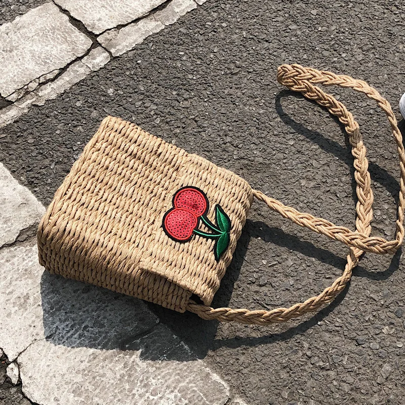 Sequins Woven Straw Fashion Ladies Shoulder Bag Handbag Casual Vacation For Women Crossbody Female Totes Bolsa |