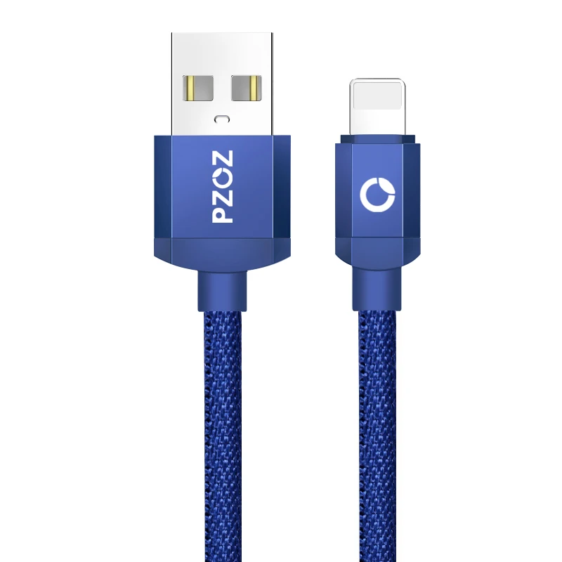 PZOZ USB кабель для быстрой зарядки для iphone Xs Max Xr X 8 7 6 6s plus 5 s 5S 5c SE ipad кабель для передачи данных кабели для мобильных телефонов - Цвет: Blue
