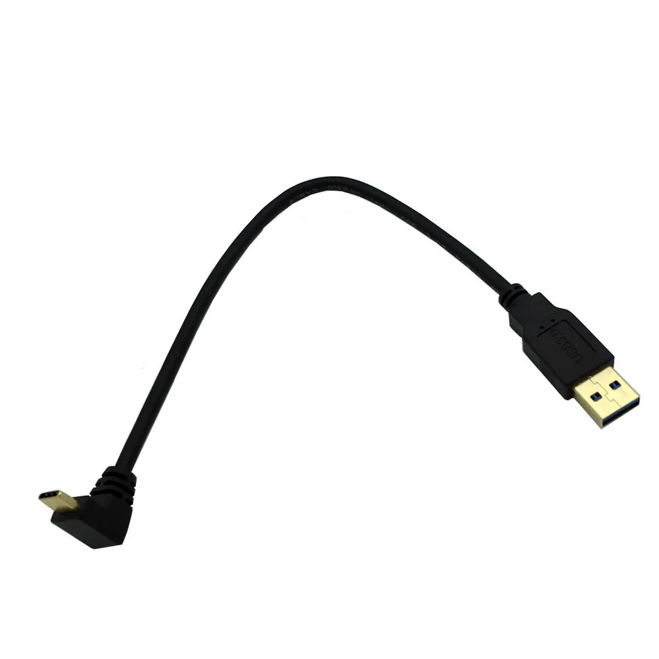Позолоченный USB 3 0 (Type A) штекер USB3.1 C) папа 90 градусов кабель для синхронизации