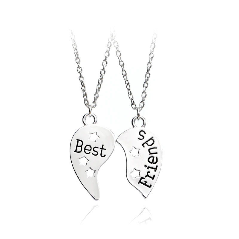2 шт./компл. Best Friend ожерелье для рукописных BFF пара цепей кулон семья звезда полые
