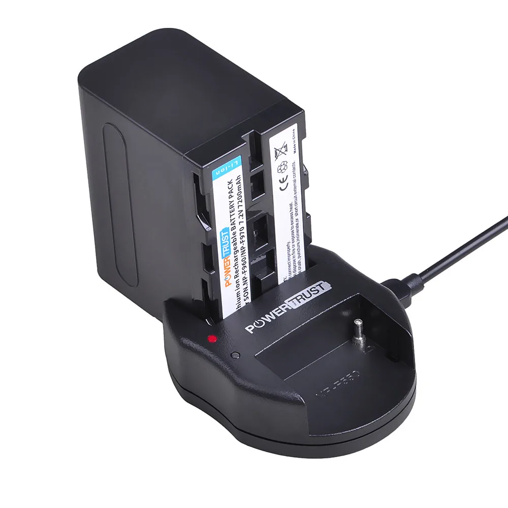 Сменный аккумулятор NPF970, 1 шт., 7200 мА/ч, USB зарядное устройство для цифровой камеры Sony NPF960, F960, F970, 1 шт., для Sony NPF960, NP-F960, F960, F970