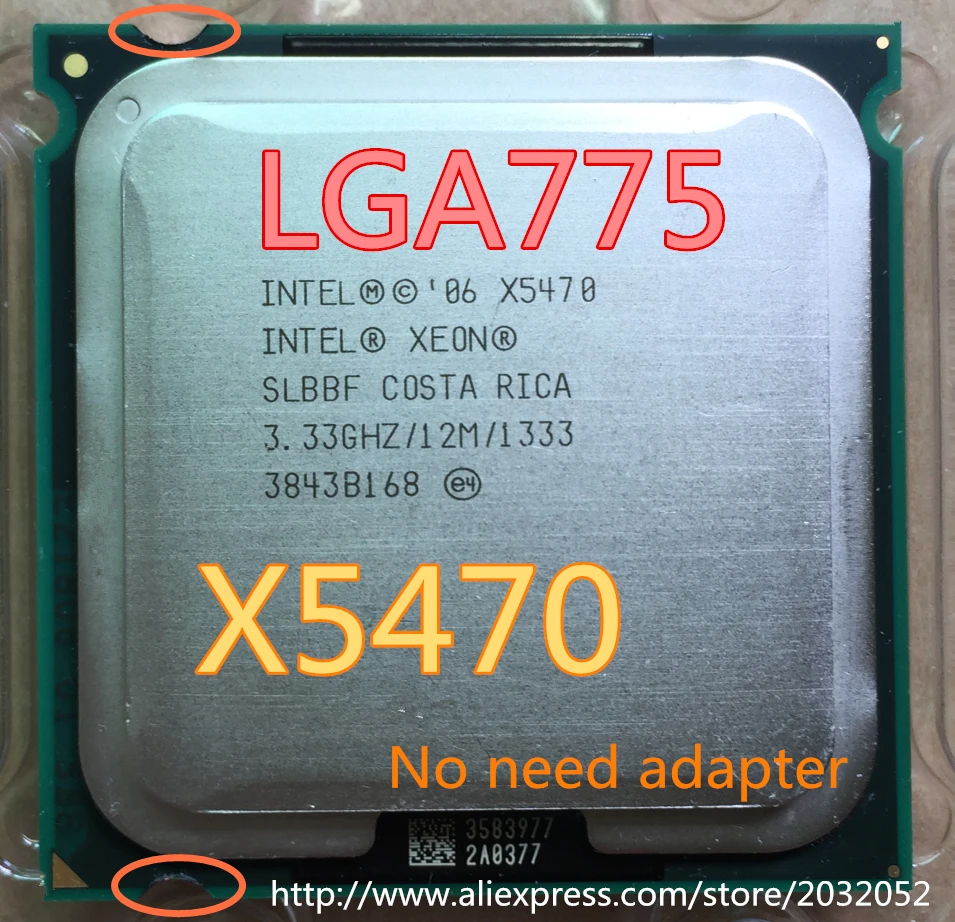 Процессор Intel Xeon X5470 SLBBF (3 33 ГГц/12 м/1333) аналогичный Core 2 Quad Q9750 cpuworks (материнская