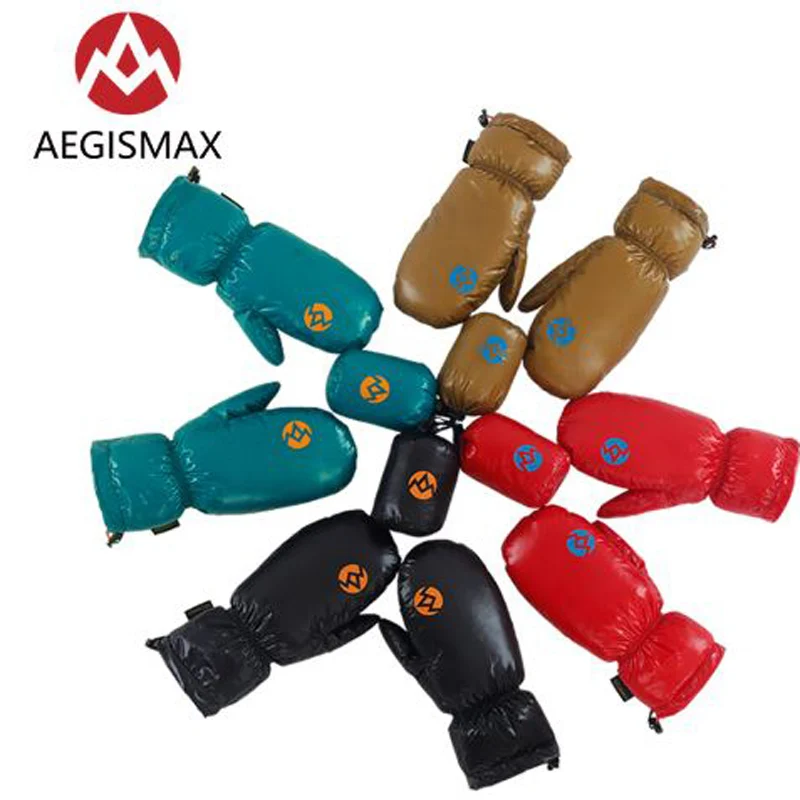 Теплые зимние ветрозащитные нейлоновые перчатки AEGISMAX с 95% белым гусиным пухом