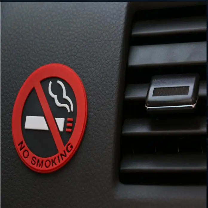 Не курить наклейки автомобиля Стайлинг допускается круглый красный логотип знак